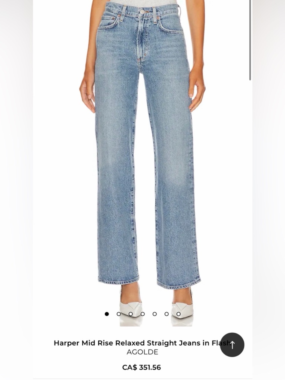 Agolde Straight-Leg Harper Jeans in Light Wash Blue